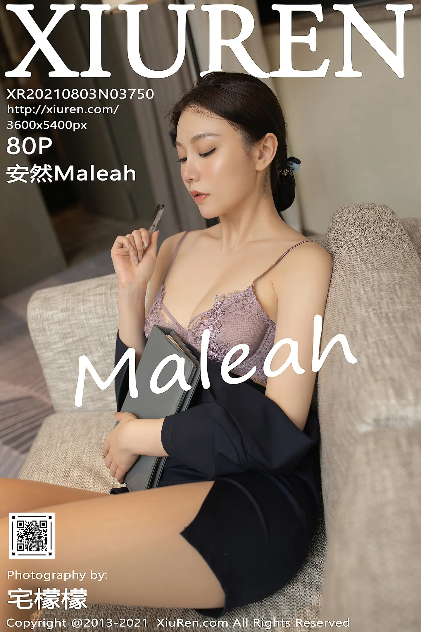 [XiuRen秀人网]VOL.3750 模特安然Maleah签合同主题脱职业装露性感内衣超薄肉丝诱惑写真80P-秀人网官方网站